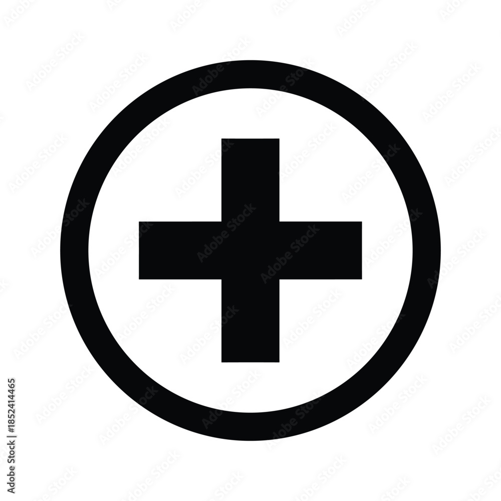 Obraz premium Medical cross symbol in circle
