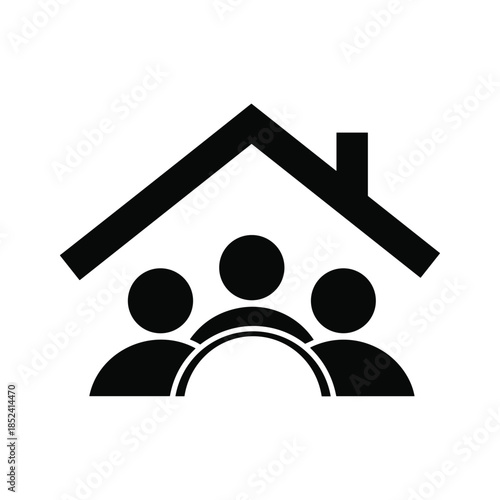 Family and home icon representing togetherness
