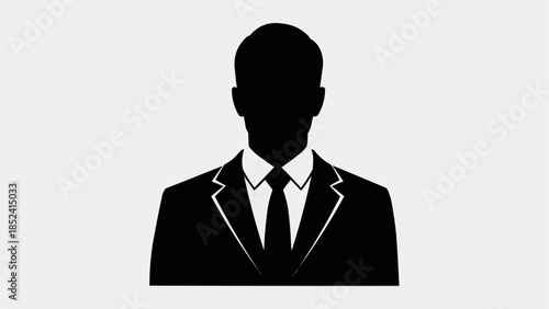 Silhouette of a man in a suit.