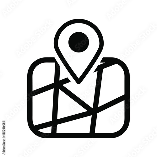 Map navigation with location pin