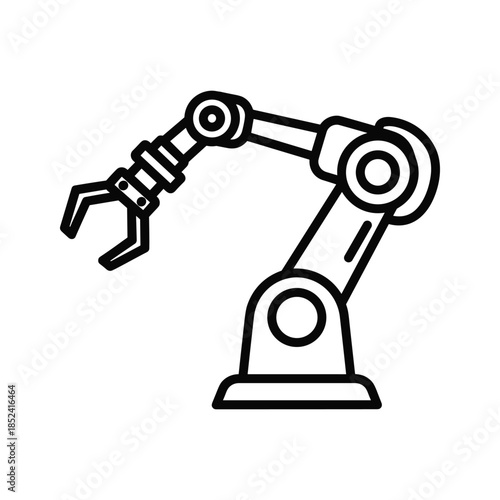 Industrial robot arm illustration