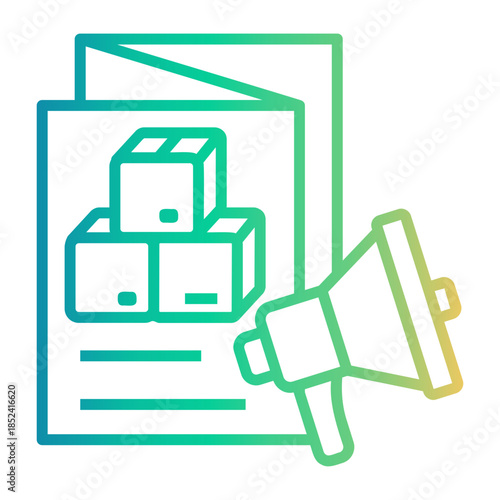 product advertising Line Gradient Icon