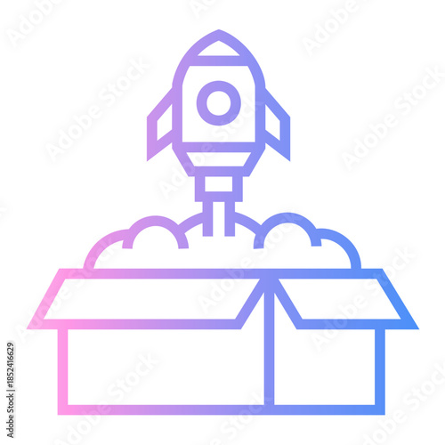 product advertising Line Gradient Icon