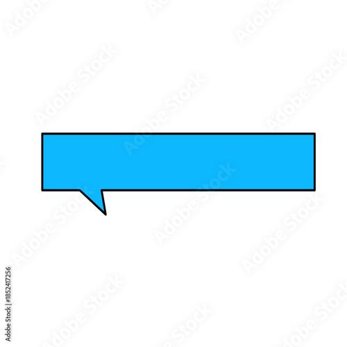 Simple frame vector illustration. Speech balloon, border, title, subtitle, line, banner.