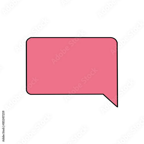 Simple frame vector illustration. Speech balloon, border, title, subtitle, line, banner.