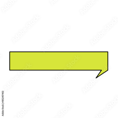 Simple frame vector illustration. Speech balloon, border, title, subtitle, line, banner.