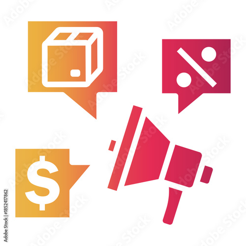 product advertising Gradient icon