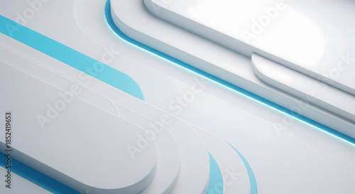 Light Mode 3D AI Technology Background.