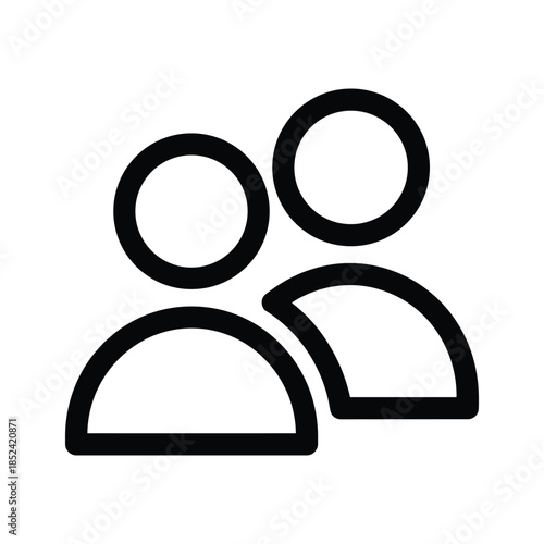 Simple icon representing multiple people