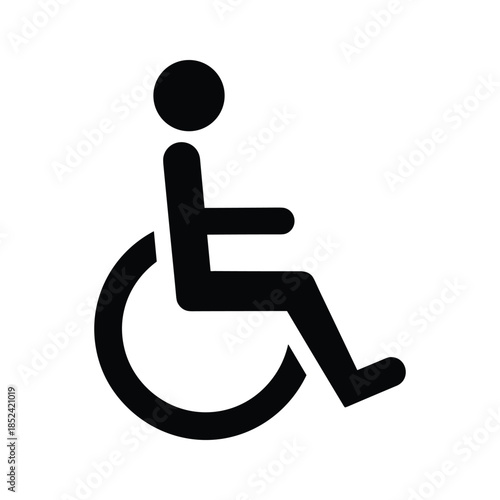 Disabled person symbol in wheelchair