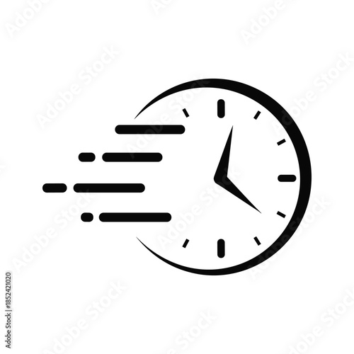 Clock moving fast indicating speed and time