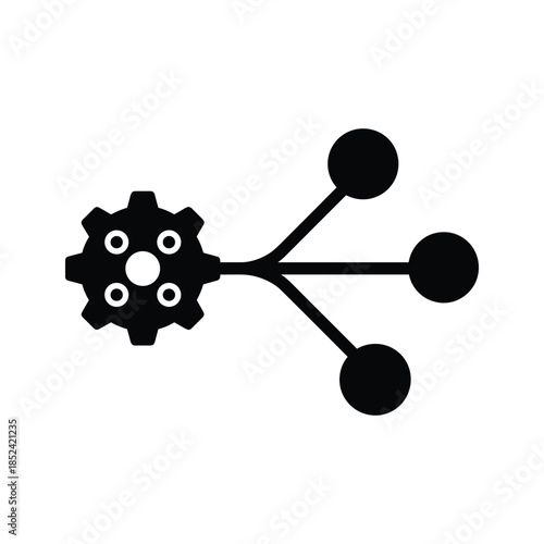 Mechanical system with gears and nodes