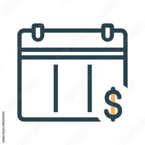 Calendar with dollar sign indicating financial planning
