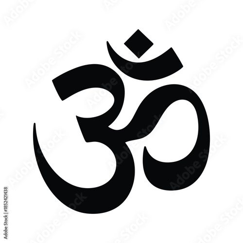 Om symbol representing hinduism and meditation