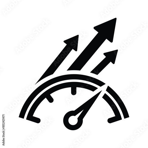 Speedometer icon showing high speed