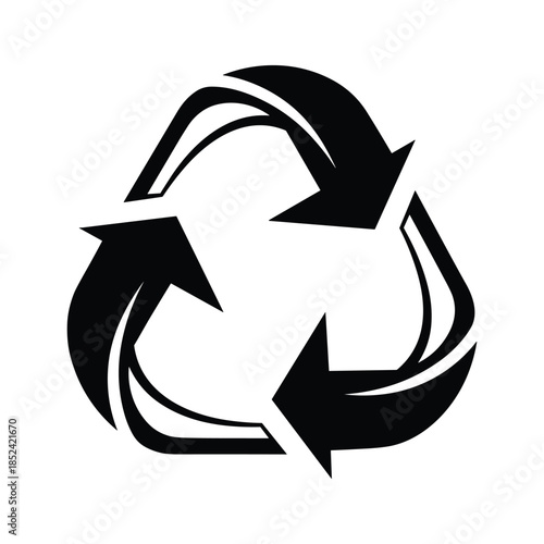 Recycling symbol representing sustainability and environmental conservation
