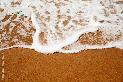 The beach and blue wave in the evening.
