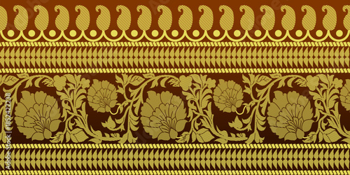 beautiful graphic saree design and this sari design is in Indian style which is for textile fashion industry and it can be used as wallpaper backdrop and website bg this style is originated in india 