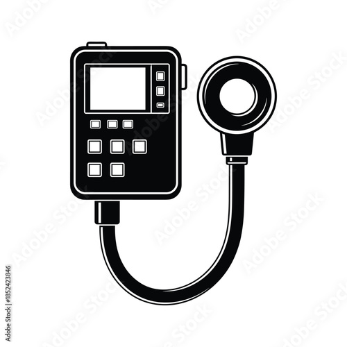 Stethoscope with digital display screen illustration