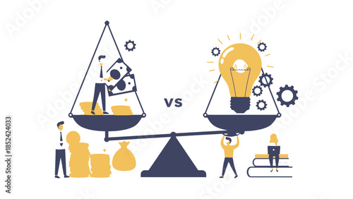 Weighing money against innovation and knowledge on a balanced scale