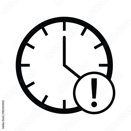 Clock warning sign time alert notification