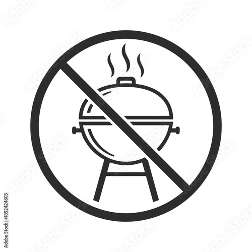 No barbecue sign icon