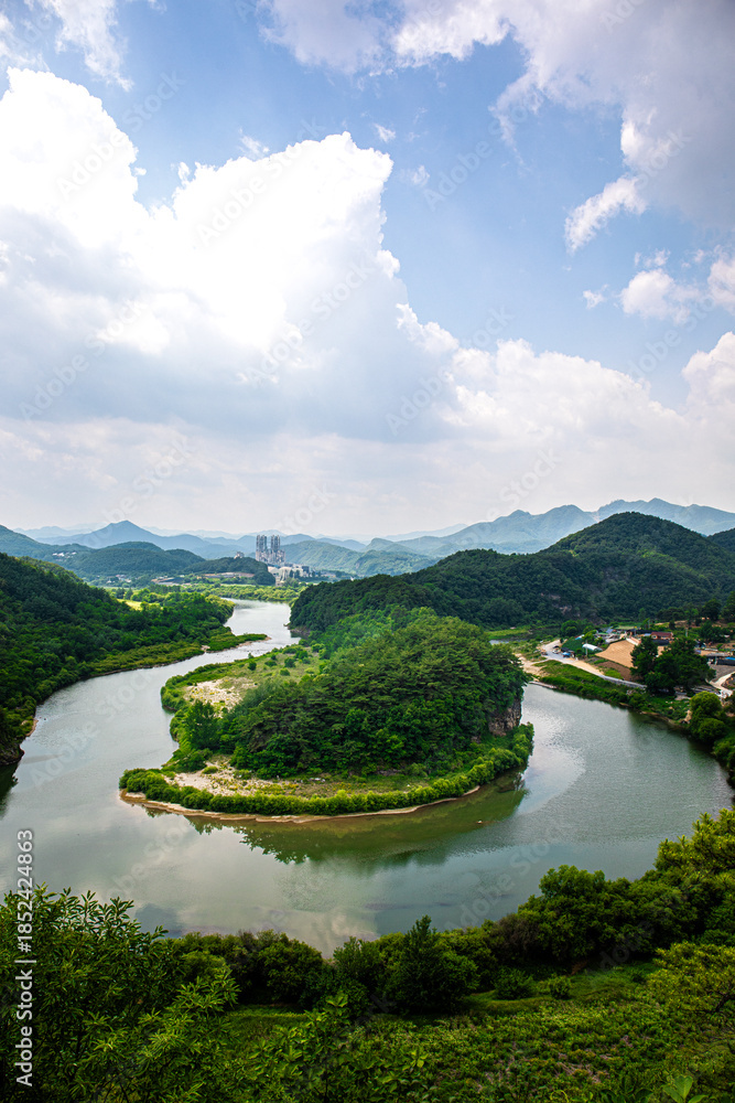 Fototapeta premium 강원도 영월 한반도지형