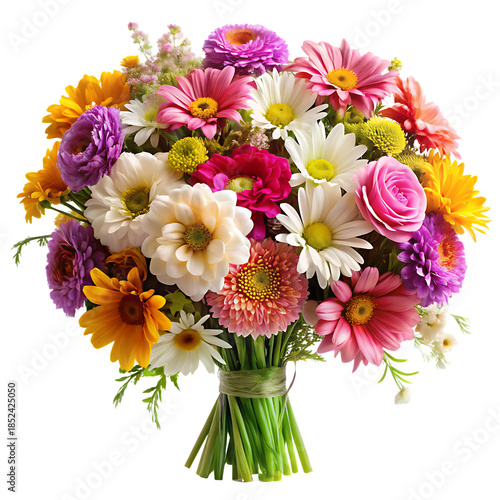 Flower Bunch Isolated on White Background