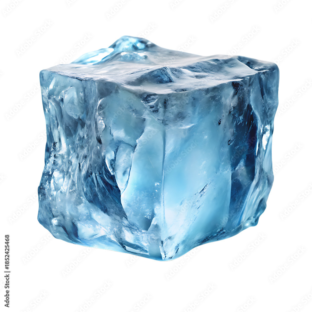 Obraz premium Ice Chunk Isolated on White Background