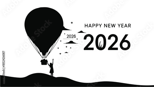 hot air balloon sign vector