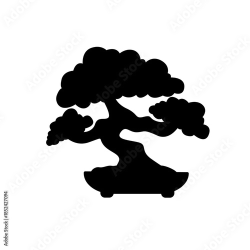 盆栽  シルエット