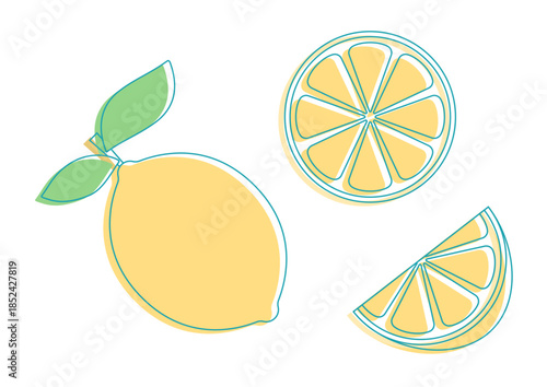 フレッシュなレモンのイラスト