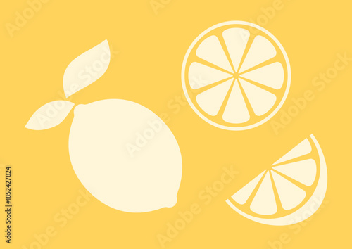 シンプルなレモンのイラスト