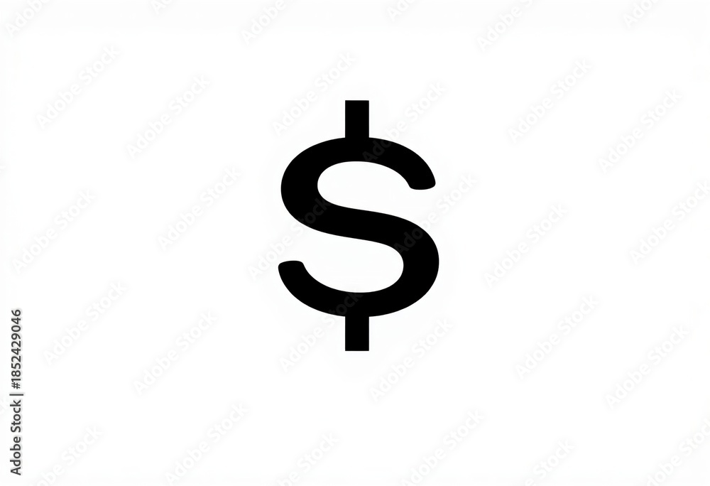 Obraz premium A 3d green dollar sign currency symbol on a white background representing a financial money icon for business and banking wealth concepts