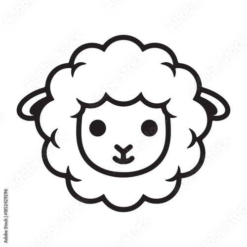 cute cartoon sheep vector illustration