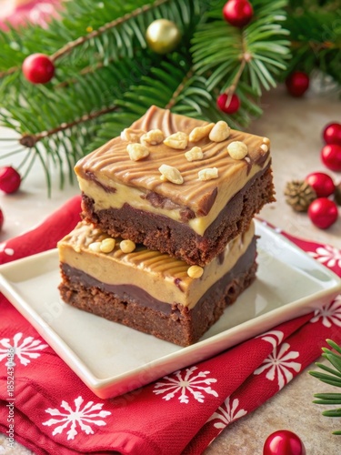 Wallpaper Mural Rich, fudgy chocolate brownies with a creamy peanut butter swirl and crunchy chopped nuts atop Torontodigital.ca