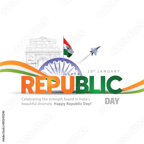 happy independence day India. 26th January background.  abstract  vector illustration design