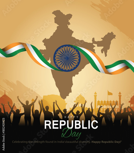 happy independence day India. 26th January background.  abstract  vector illustration design