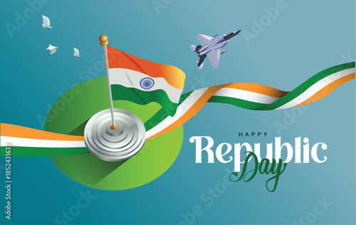 happy independence day India. 26th January background.  abstract  vector illustration design