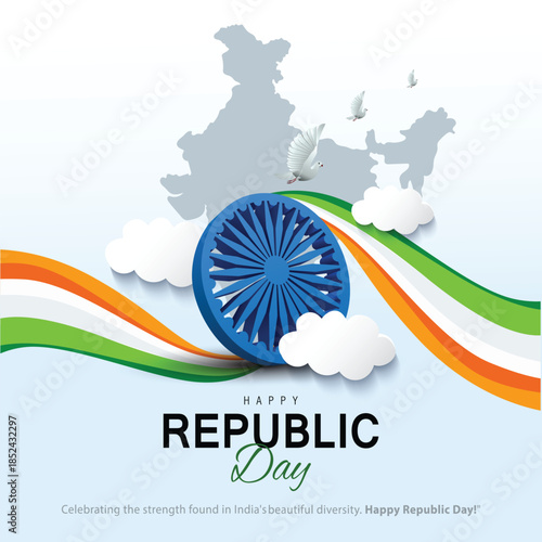 happy independence day India. 26th January background.  abstract  vector illustration design