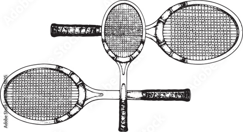 tennis racket and ball
