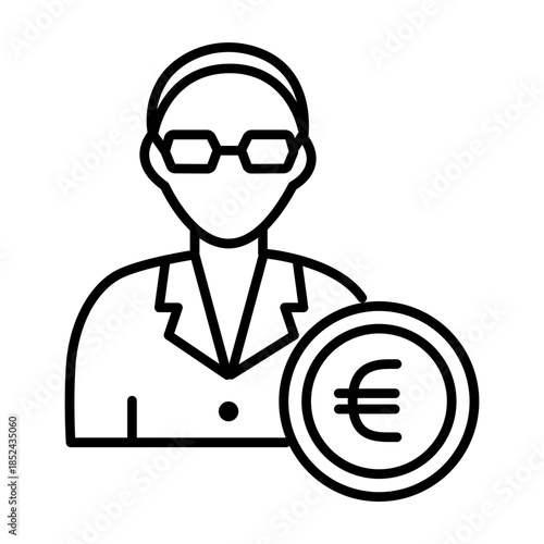Euro Employee Icon