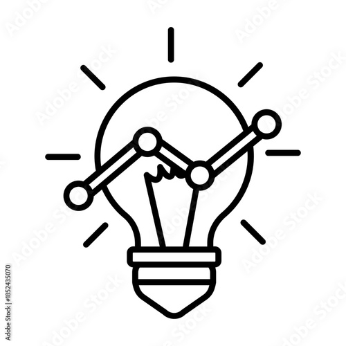 Light Bulb Graph Icon
