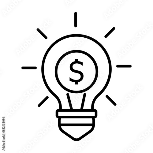 Idea and Money Lightbulb