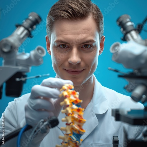 Wallpaper Mural Scientist examining genetic sample Torontodigital.ca