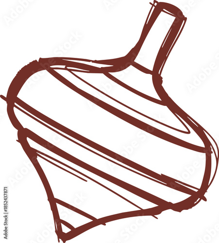 Striped spinning top toy