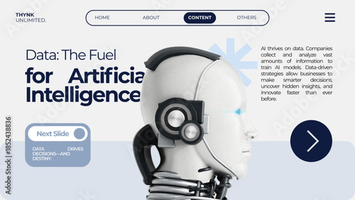 Blue and White Modern Artificial Intelligence Presentation