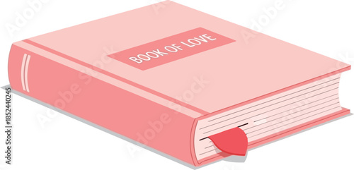 Classic Hardcover Book with Bookmark in Soft Pink Color.