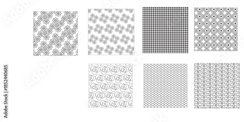 Collection of various halftone patterns and textures