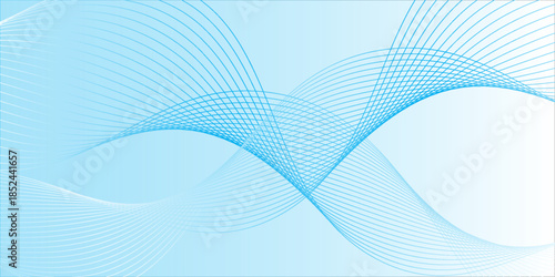 Abstract blue lines and dots connections pattern, social network communication, technology curve line background. Design used for technology, science, banner, template, business and many more.